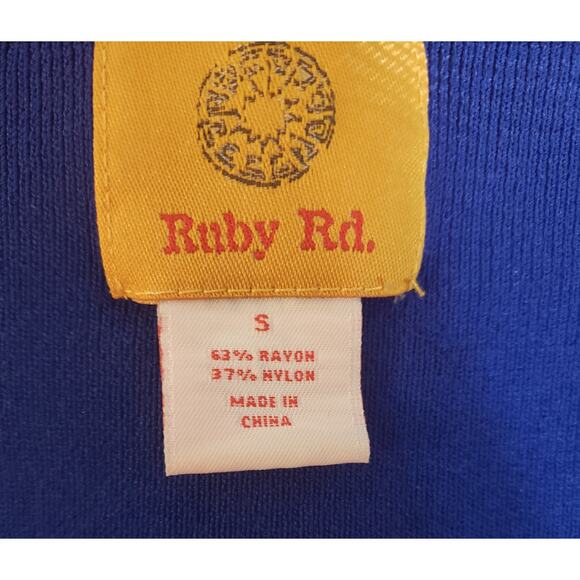 Ruby Rd size small royal blue blouse - Picture 4 of 4